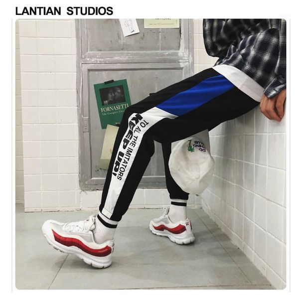 

men sweatpants loose men joggers pants hip hop sportswear track harem pants streetwear pant 4xl 5xl1, Black