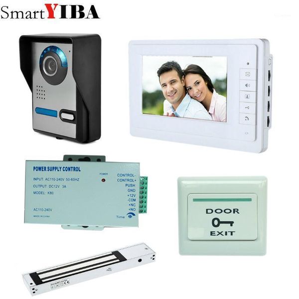 

video door phones smartyiba hd wired phone bell intercom kit 7inch monitor manual button ir night vision camera1