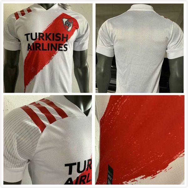 

плеер версии river plate трикотажные изделия футбола дома белый 2021 мужчины аргентина лига футбол рубашка customized футбола равномерные, Black;yellow