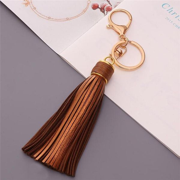 

korean tassel keychains key holder metal keyring charm bag car key ring exquisite fashion keychains1, Silver