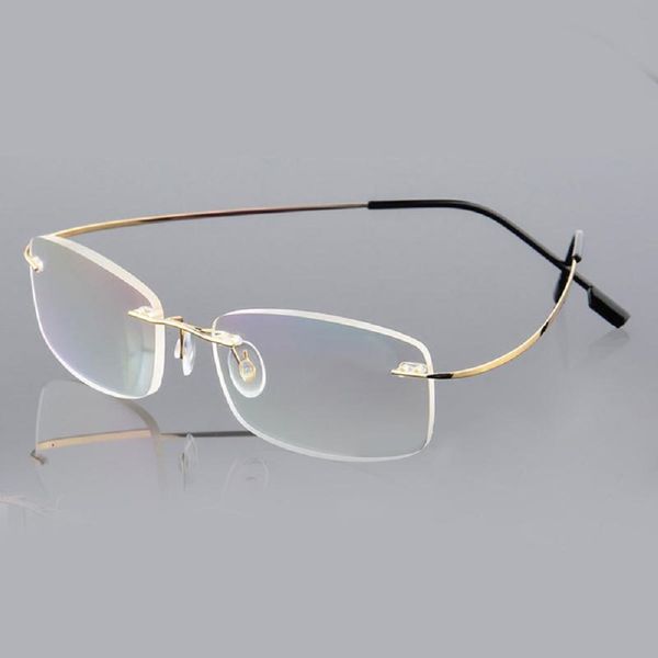 

reading glasses mens optical eyeglasses memory titanium spectacles frame rimless