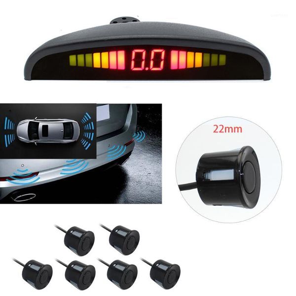 

6 sensors 22mm car led backlight display parking sensor reverse backup radar ultrasonic detector assistance monitor system1