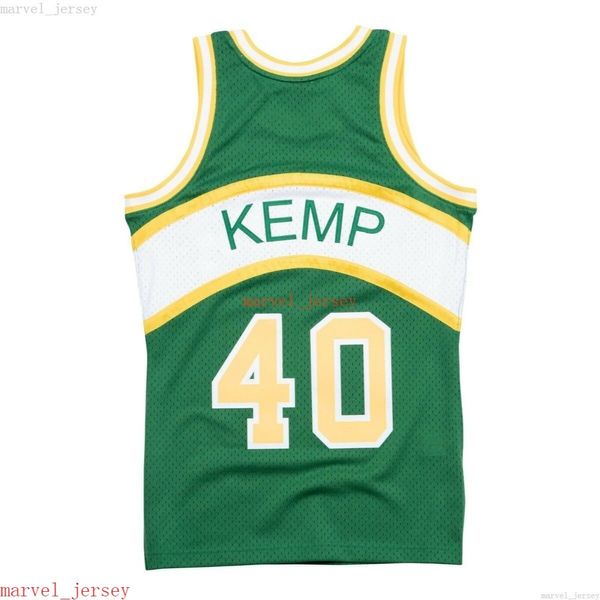 Cuciture personalizzate Shawn Kemp #40 1994-95 Swingman Jersey XS-6XL Maglie da basket Maglie da basket Maglie da basket Maglie giovanile