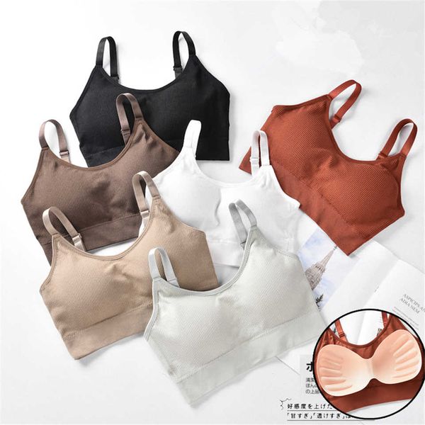 

push up solid cotton bras jogging gym women sports bra girl underwear fitness running yoga sport, Red;black