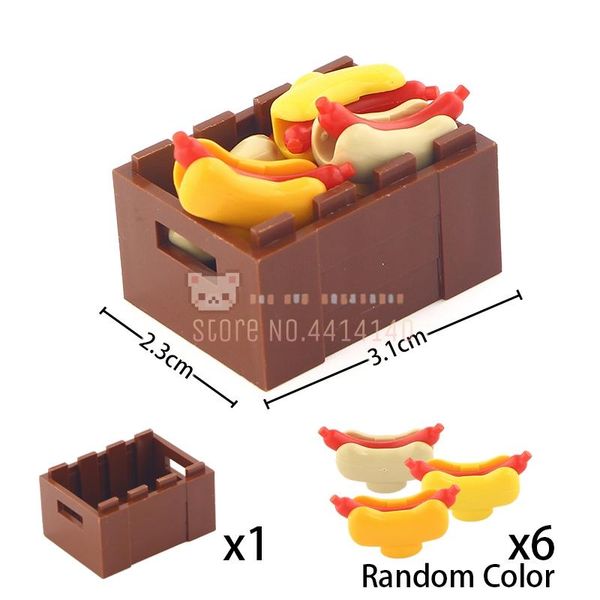 

food set фрукты яблоко банан вишня фриш chicken хотдог хлеб lobster diy строительные блоки moc развивающие игрушки для детей подарочные qyli
