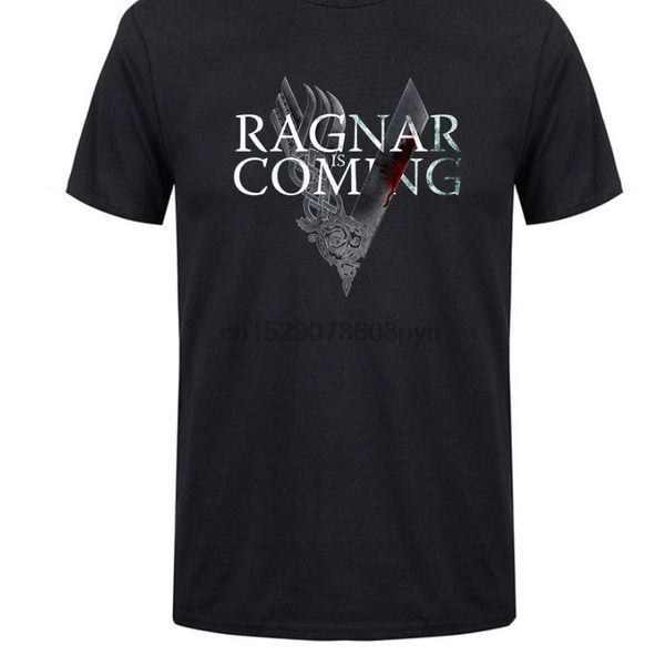 

футболка мужчины викинги рагнар приближается valhalla odin мужчины с коротким рукавом рубашки тройников молодежи майка логотип tops спорта с