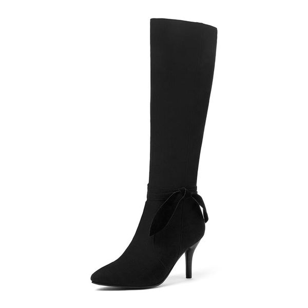 

boots big size thigh high knee over the women ladies shoes woman winter, Black