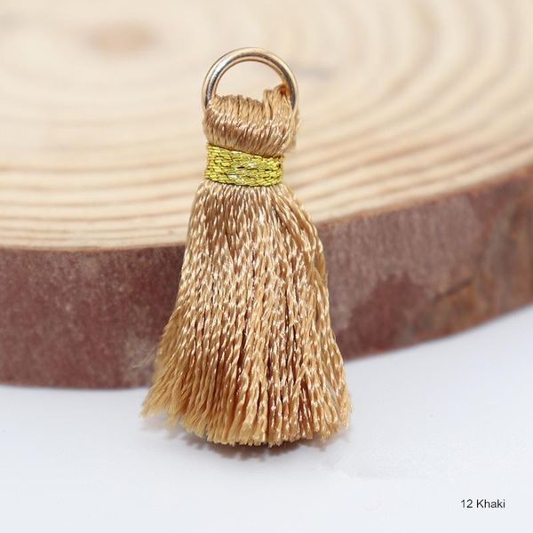

50pcs gold silk ring crafts tassel trim woman earrings jewelry decor pendant diy bookmarks keychain hang fringe accessories h bbyafc
