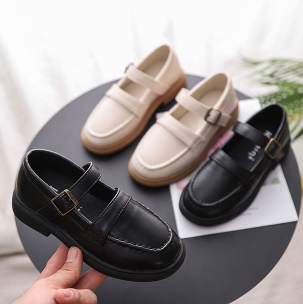 

spring fashion shoes girls shallow mouth flat shoes kids girl casual soft bottom non-slip slip on princess shoes, Black;grey