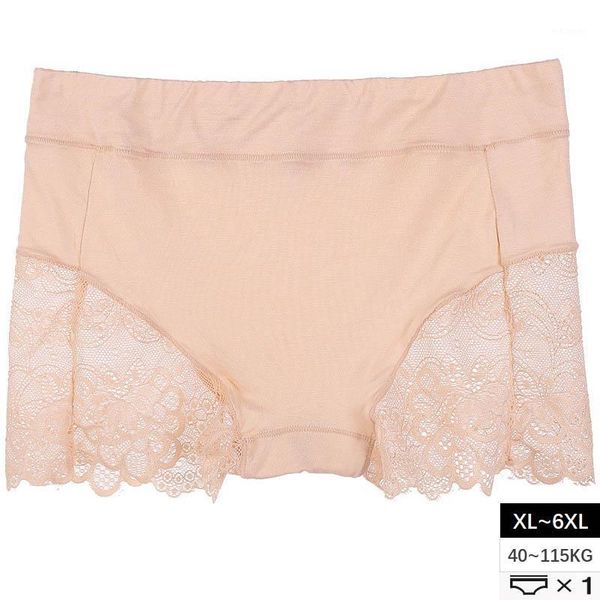 

high waist breathable panties womens lingerie soft modal boyshorts lace underpants plus size safety shorts female intimates1, Black;pink