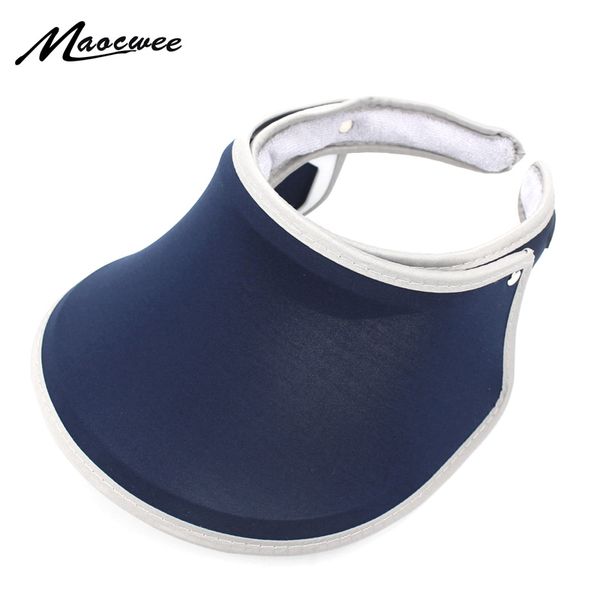 

wide brim hats 9 colors sunshade hat for sports transparent women sun plastic space 24pcs/set summer men's empty caps, Blue;gray