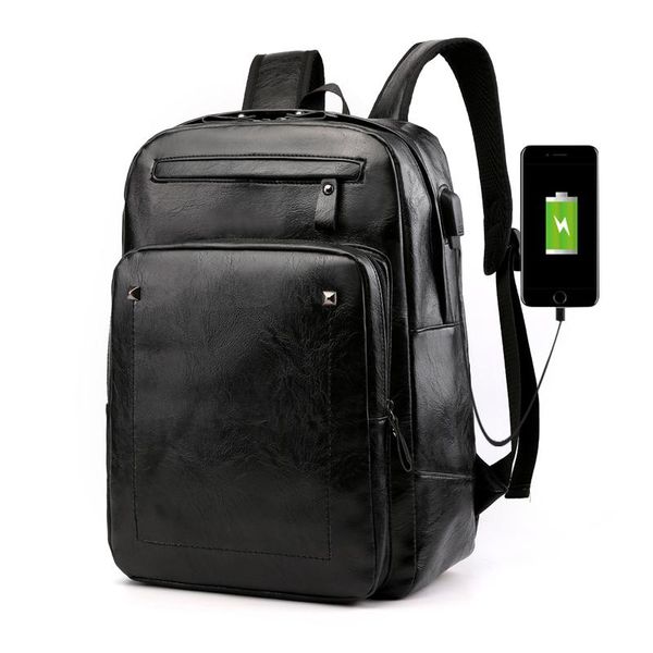 

fashion bag new faux leather men big capacity backpacks men's backpack for teenagers luxury designer casual daypacks lapshoulder bag