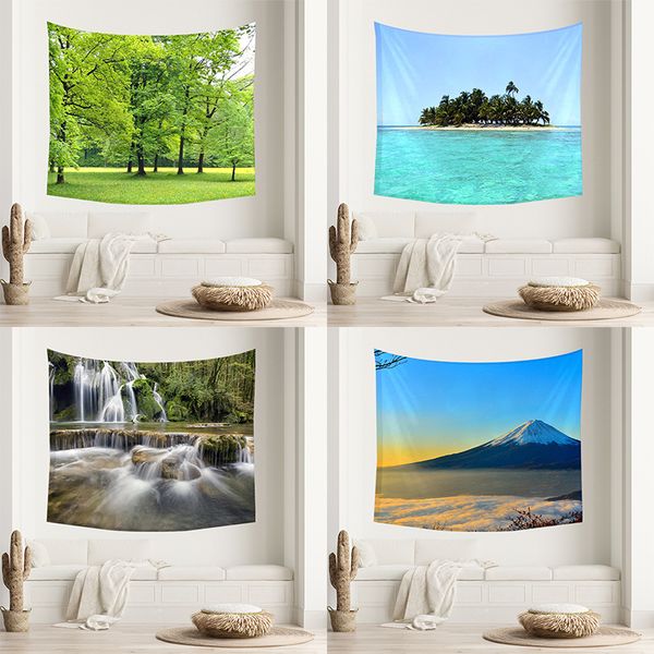 

nordic landscape green plant ornaments ins home hanging cloth decoration background wall tapestry for dhl