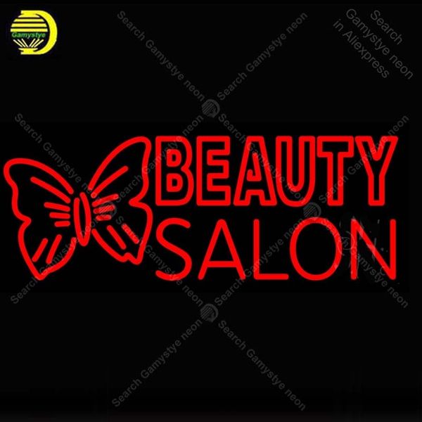 

салон красоты с butterfly neon light sign неоновая вывеска лампы украсьте бизнес-зал glass tube паба handcraft иконическим