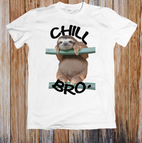 

chill out sloth bro funny animal new summer casual printing harajuku rick tee customize t shirts sport hooded sweatshirt hoodie