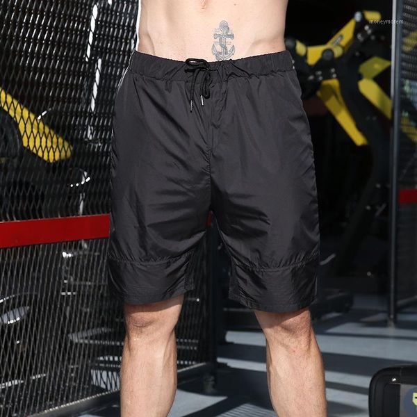 

new fashion men shorts summer cool fast drying bodybuilding sweatpants fitness beachshorts jogger casual gyms slim men shorts1, White;black
