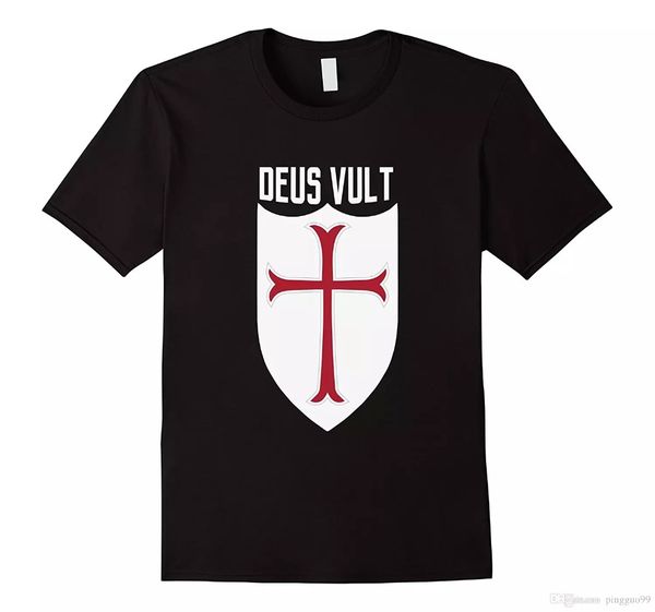 

sport new fashion summer print t-shirt men deus vult god wills it crusade meme t-shirt custom made t-shirts