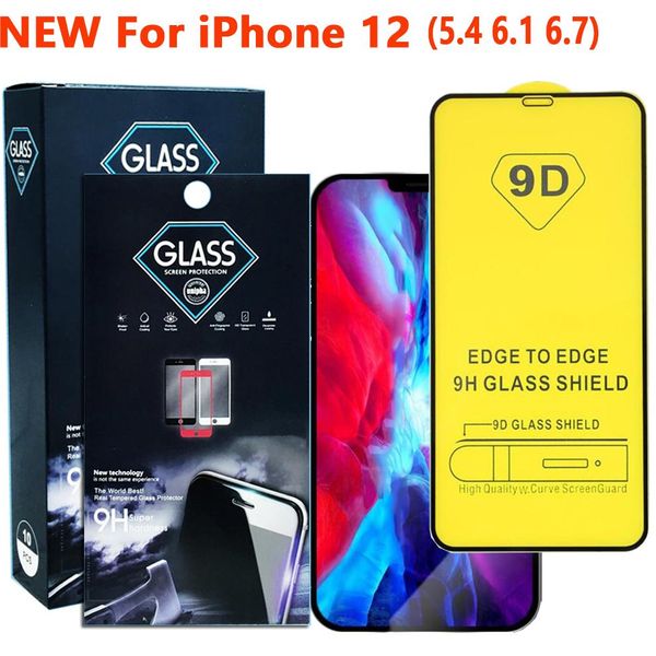 

9d full glue cover tempered glass phone screen protector for iphone 12 11 pro max xr xs max samsung a01 a10s a11 a21 a51 a71 5g with package