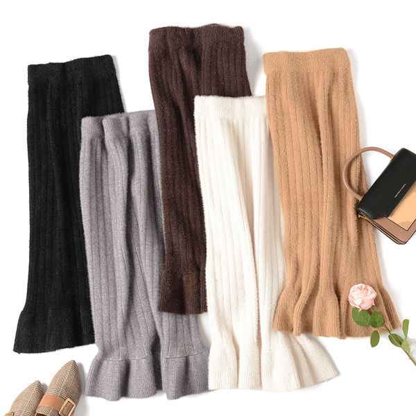 

2021 new casual a-line thick female autumn winter women girl long sweater skirt hkje, Black