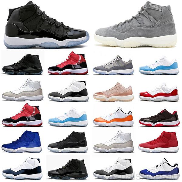 

new 25th anniversary 11 basketballs shoes 11s jumpman with box low bred concord space jam gym red mens women casual sneakers trainers ls6y, Black