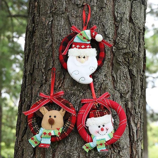 

fashion christmas wreath creative hanging wreath front door christmas supplies1