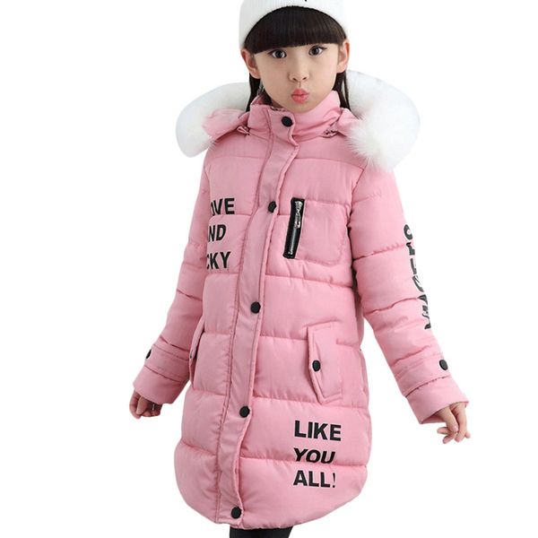 

baby down coat child outerwear overcoat parkas teenager windbreaker girls jackets kids winter clothes 6 8 10 12 14, Blue;gray