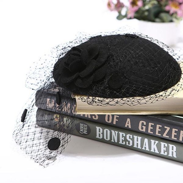 

2019 fascinating fedoras elegant female wool felt mesh bow floral pillbox hat with veils ladies fascinator wedding hats lm013 h jllmiu