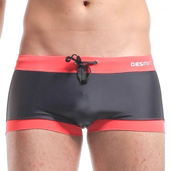 

desmiit swimming gay swim trunks mens spandex swimwear tracksuits mens large size boxer legging bathing swimsuit brand s4071