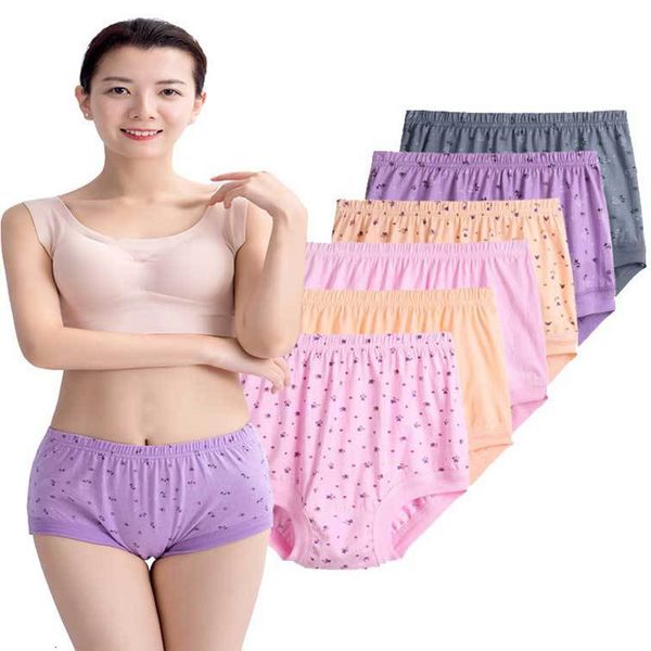 

hipster large sizes woman panties cotton middle-aged women briefs breathable knickers womens underwear lingerie