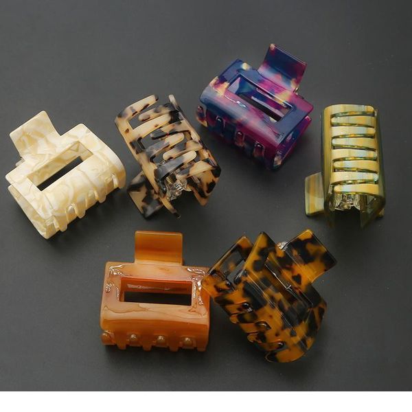 

1pc square acetate acrylic ins korean hair clips girls hairpins crab claws clamp hair styling accessories for w qylden, Black;brown