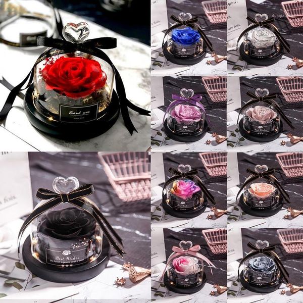 

decorative flowers & wreaths eternal rose with glass cover beauty romantic valentine's gifts christmas gift holiday gifts1