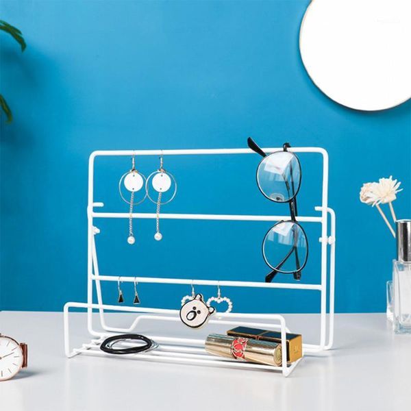 

1x jewelry rack display earrings necklace organizer wall mount hanging1