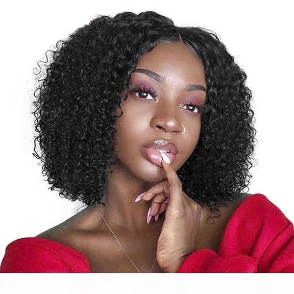 

pixie cut wig afro kinky curly wig brazilian short curly human hair wigs modern show jerry full wigs for women remy ing, Black;brown