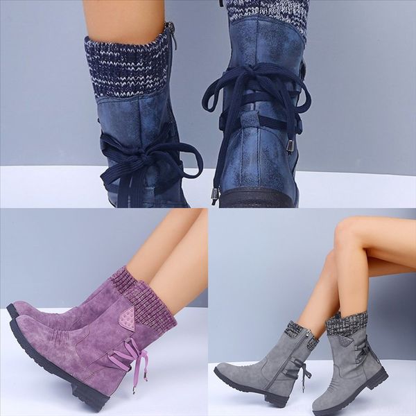 

ie1 swonco snow boots woman winter velvet shoesmoon boot space cuff boots female winter warm fur warm ankle, Black