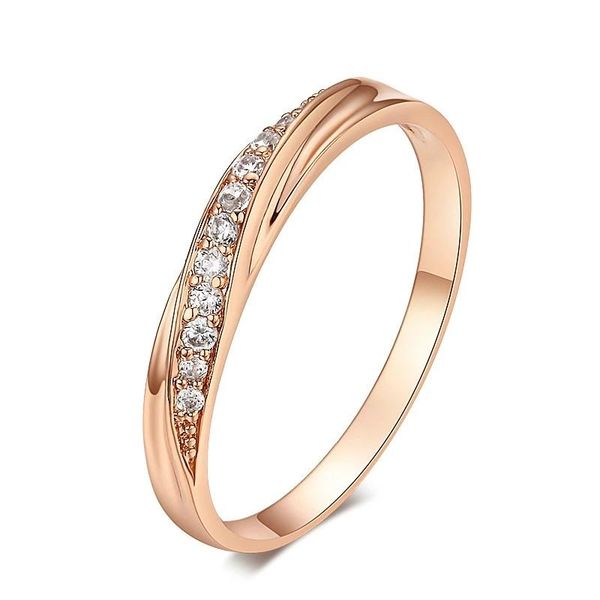 

wedding rings ypay for women female engagement promise women' ring fashion jewellry simple rose gold cubic zirconia jewelry, Slivery;golden
