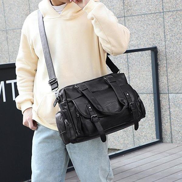 

korean-style travel bag men's business handbag large bag men's horizontal version of large capacity luggage