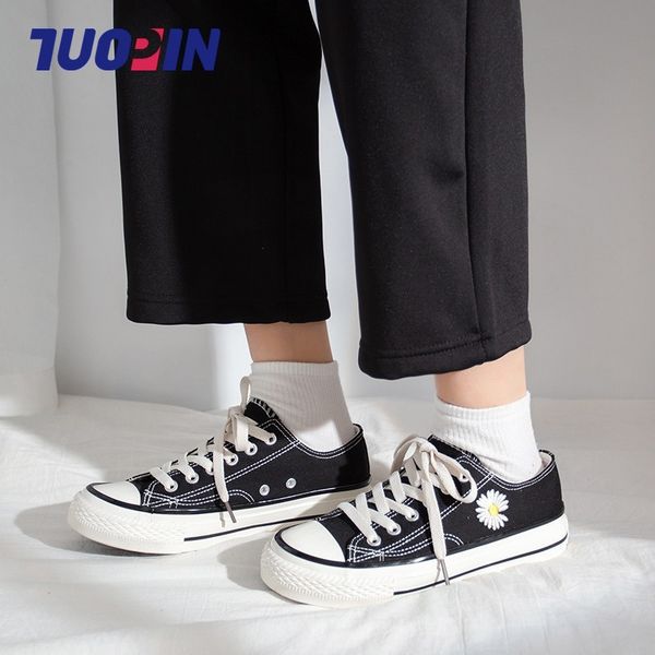 

designer shoes casual daisy canvas shoes women ulzzang low-autumn comfortable new student board shoes comfortable fashion outdoor cheap