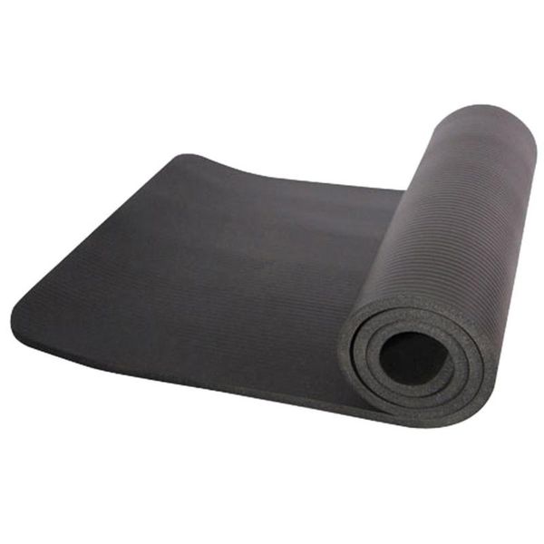 

15mm thick nbr pure color anti-skid yoga mat 183x61x1.5cm black
