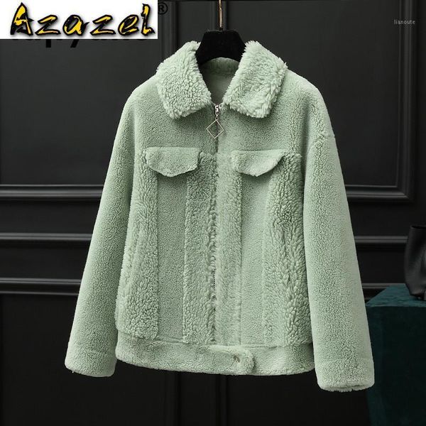 

real fur coat wool jacket autumn winter coat women clothes 2020 korean vintage sheep shearling manteau femme zt39571, Black