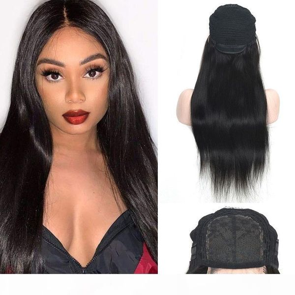 

peruvian human hair 4x4 lace closure wig straight natural color adjustable straps four by four lace front wigs 10-28inch, Black;brown