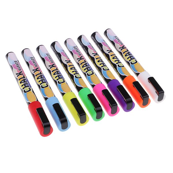 

8 colors liquid chalk marker pen blackboard whiteboard window glass markers, Black
