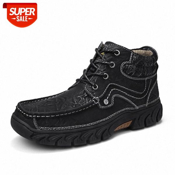 

men's leather boots cow leather boots for man 2020 men's ankle autumn winter shoes plus size accept dropship #gp1t