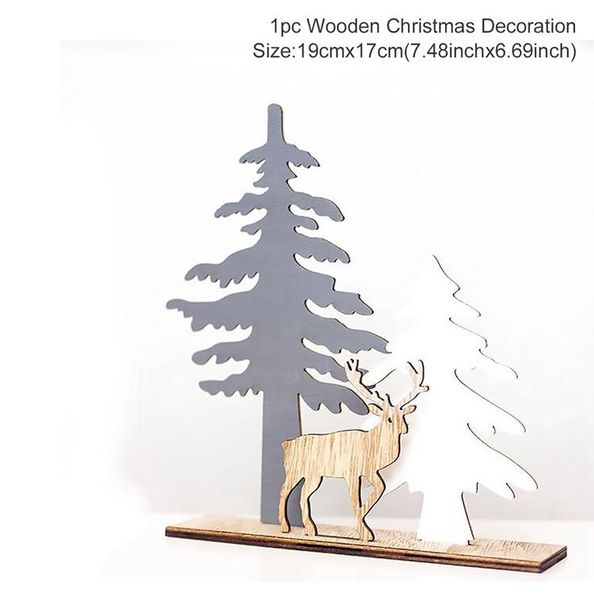 

elk рождественской елки деревянные украшения рождеством украшения для дома натал таблица декор xmas 2020 navidad новый год gift1 2021 sqcikq