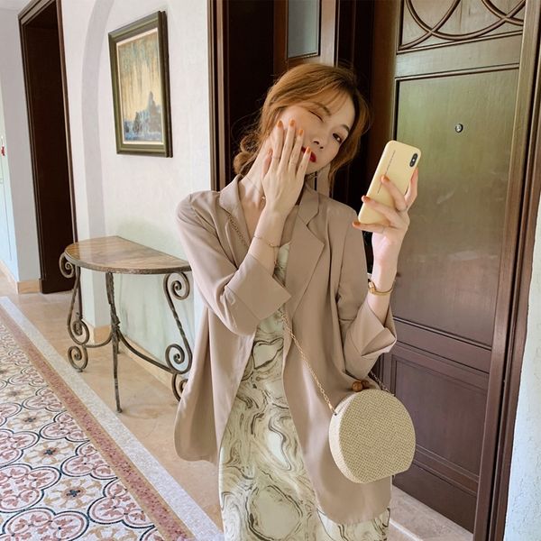 

uzadw internet celebrity llsoi autumn for new coat coat elegant small suit jacket dress fashionable two-piece suit dress women 2020, Gray