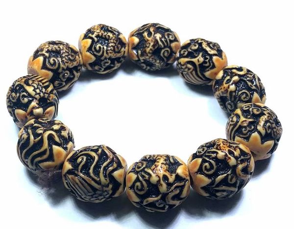 

amulet bracelet men women personality vintage classic totem bangle, Black