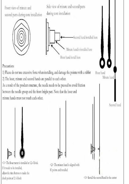 

новый diy кварцевые часы движение аксессуары часы настенные кварцевые часы механизм ремонта движение с час минута второй белл иглы wmtdhi