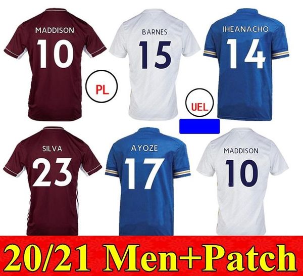 

2020 2021 leicester vardy soccer jerseys ayoze soyuncu maddison tielemans iheanacho barnes ayoze 20 21 men football shirt, Black