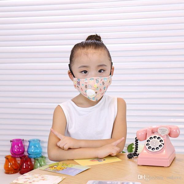 

мальчики и девочки противотуманной рм2,5 пыл теплота дышащего хлопок ткань дети с дыхательным valve mask