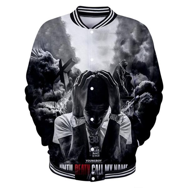 

new 2020 rapper youngboy never broke again new 3d print baseball uniform men/women harajuku baseball jackets clothes, Black;brown