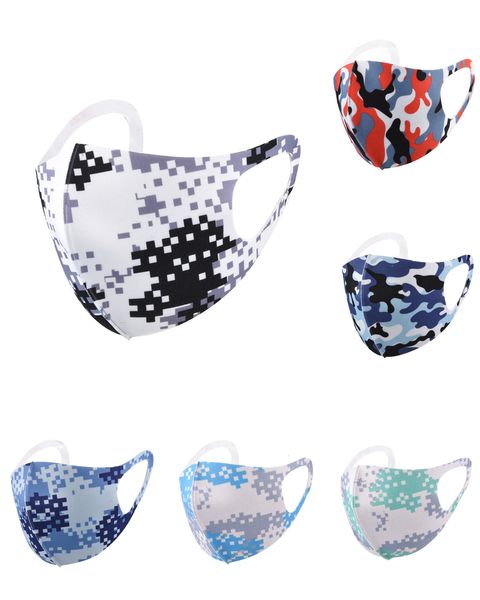 

camouflage mask dustproof mask outdoor sports bicycle wind mask running for men and women facial mouth masks, Black